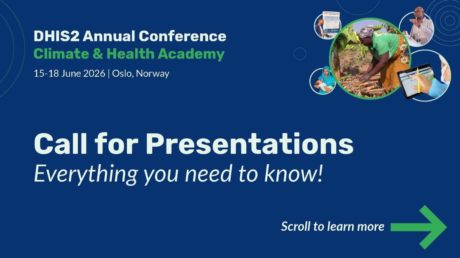 Abstract submission slider - Call for Presentations, Everything you need to know! (Scroll to learn more):